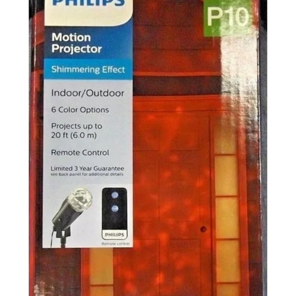 Philips Remote Control LED Motion Projector Shimmering Effect with 6